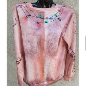 Ugly Christmas Sweater All Over Hairy Chest xmas